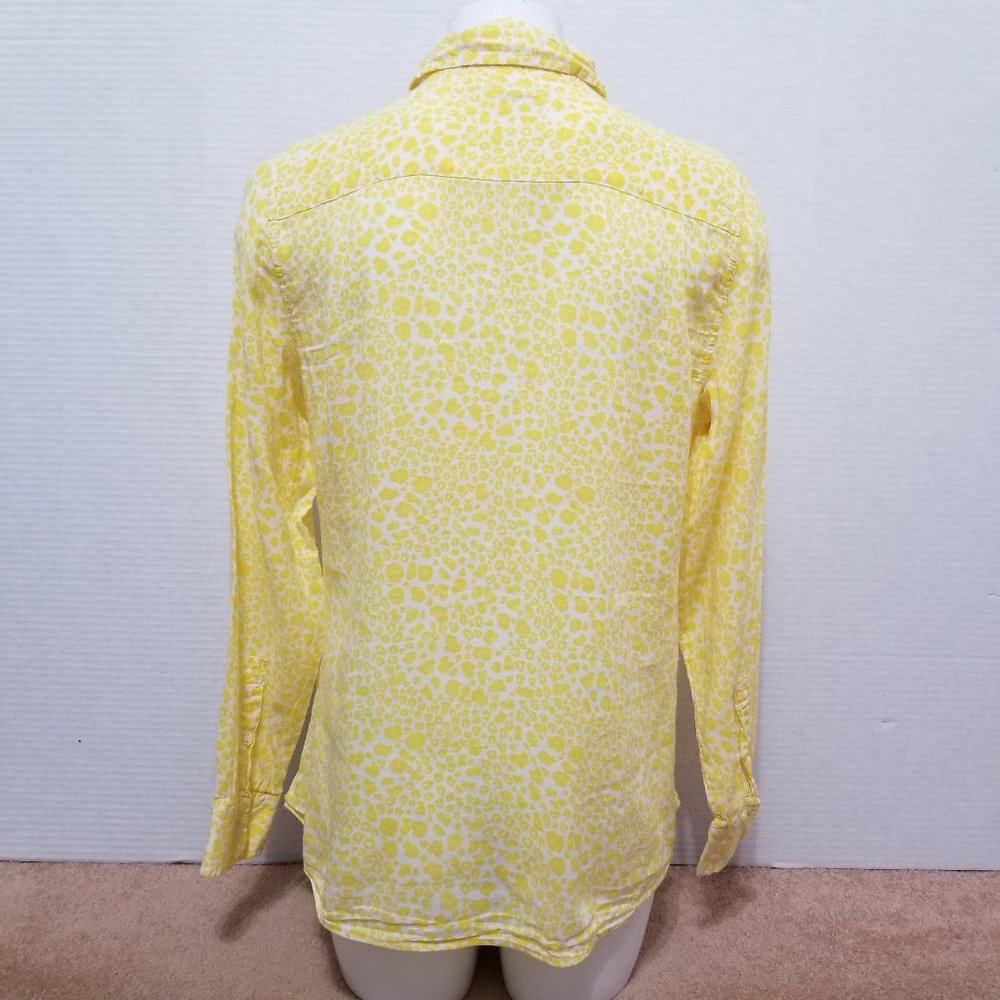 Gap Top Medium Button Up Down Giraffe Leopard Che… - image 3